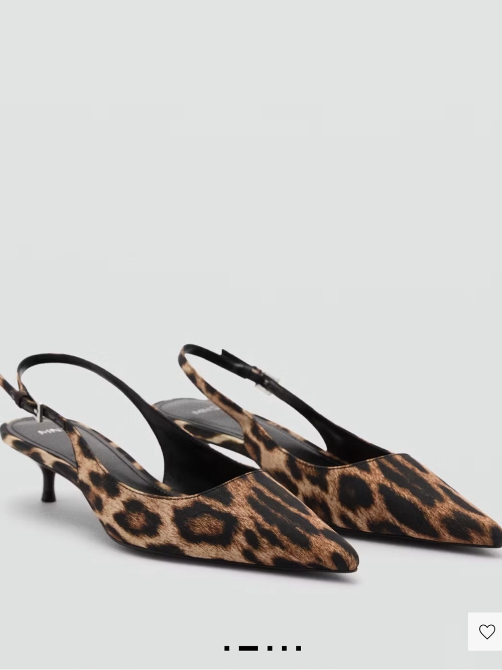 Mango Leopard Print Heeled Pumps EU39 US8.5